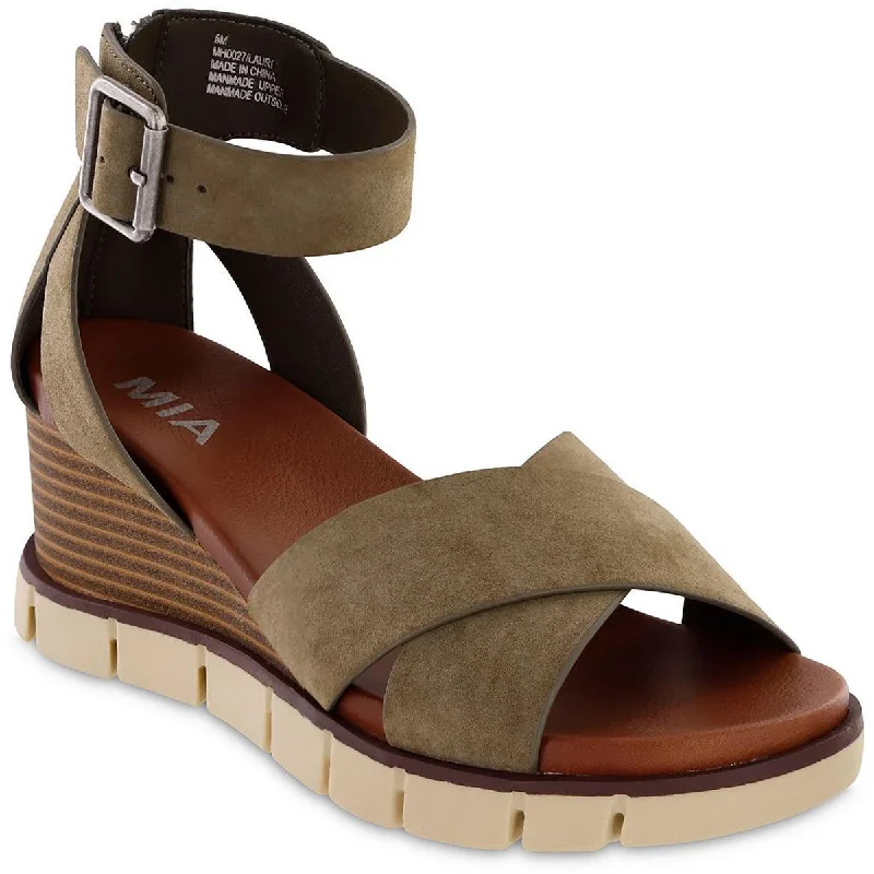 Women's Leather - Strapped Sandals with a Braided Detail in Brown for a Rustic AppealWomen's Leather - Strapped Sandals with a Braided Detail in Brown for a Rustic AppealMia Womens Lauri Criss-Cross Front Ankle Strap Wedge Sandals Women's Leather - Strapped Sandals with a Braided Detail in Brown for a Rustic AppealWomen's Leather - Strapped Sandals with a Braided Detail in Brown for a Rustic AppealMia Womens Lauri Criss-Cross Front Ankle Strap Wedge Sandals