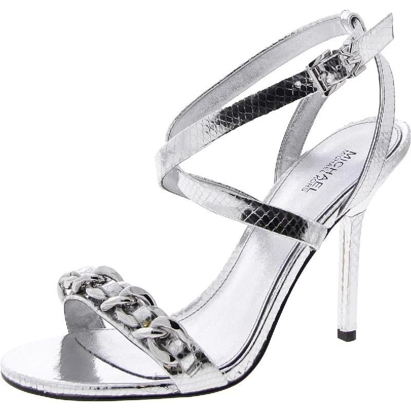 Women's Sandals with a Glitter - Coated Strap in Gold for a Sparkly Summer OutfitMICHAEL Michael Kors Womens Leather Sandals Heels
