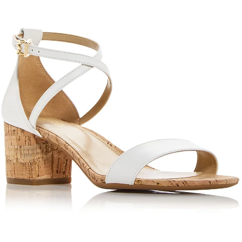 Waterproof Women's Rubber Beach Sandals with Arch Support in Blue for Water ActivitiesMICHAEL Michael Kors Womens Serena Flex Leather Ankle Strap Heels