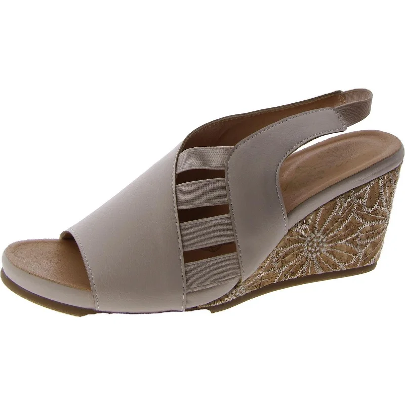 Women's Cork - Soled Espadrille Sandals with a Rope - Trimmed Upper in Navy for a Summer VibeMootsies Tootsies Womens Faux Leather Slip On Wedge Sandals