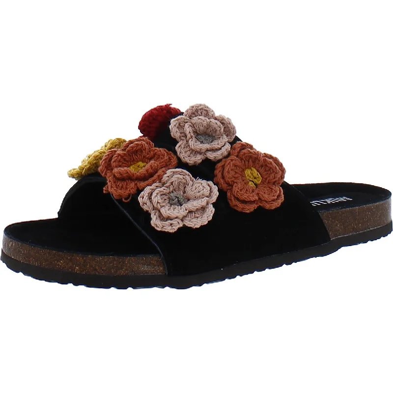 Elastic - Strap Women's Sandals with a Padded Toe in Teal for Easy On - and - OffMuk Luks Womens Flora Terra Turf Suede Floral Front Slide Sandals Elastic - Strap Women's Sandals with a Padded Toe in Teal for Easy On - and - OffMuk Luks Womens Flora Terra Turf Suede Floral Front Slide Sandals