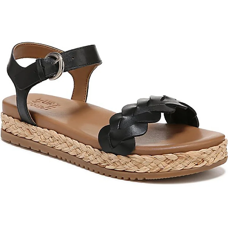 Women's Leather - Strapped Sandals with a Braided Detail in Brown for a Rustic AppealNaturalizer Womens Neila Braided Slingback Ankle Strap
