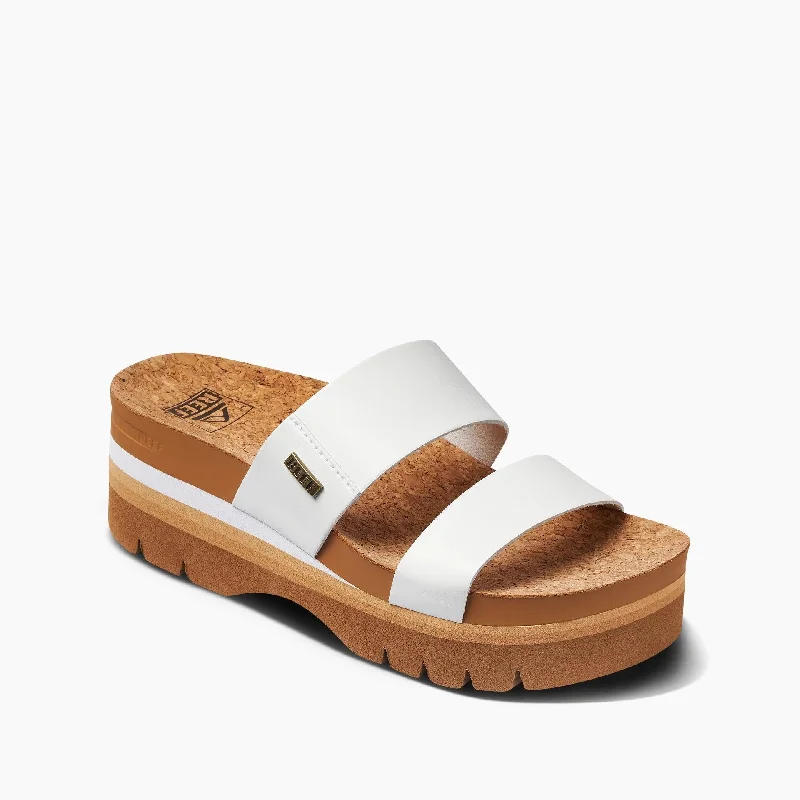 Lightweight Women's Mesh - Paneled Sandals in Yellow for BreathabilityReef Sandals Woman Vegan Leather Two Strap Slide