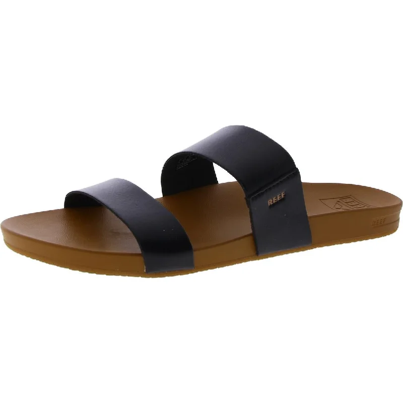 Lightweight Women's Mesh - Paneled Sandals in Yellow for BreathabilityReef Womens Faux Leather Slip On Slide Sandals
