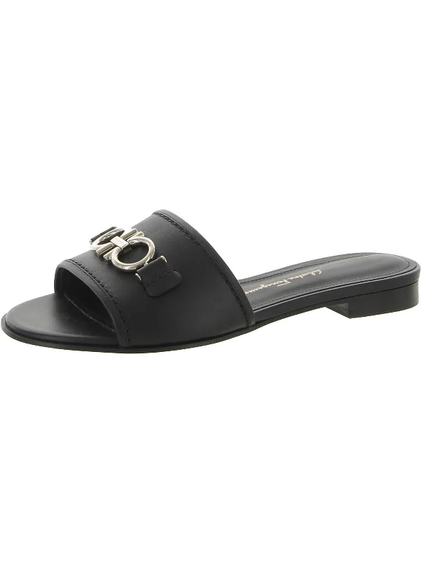 Women's Sandals with a Floral - Printed Upper in Pink for a Feminine Spring LookRhodes Womens Leather Open Toe Slide Sandals
