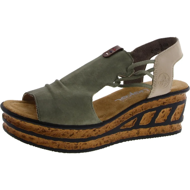 Child - Friendly Women's Sandals with a Secure Buckle in Purple for Moms on the GoRose 75 Womens Faux Leather Slingback Wedge Sandals