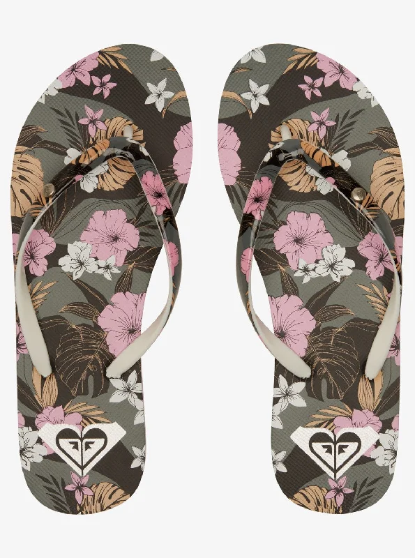 Women's Sandals with a Wedge Heel and a Tassel Detail in Orange for a Trendy LookRoxy Sandals Woman's Printed Upper