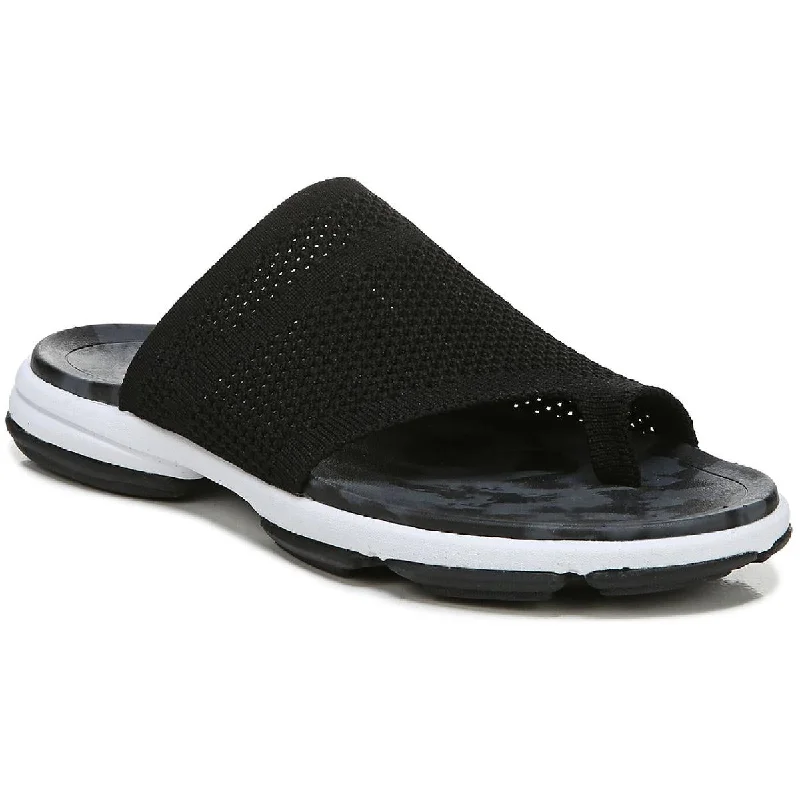Plus Size Women's Wide - Width Platform Sandals in Black for Added Comfort and HeightRyka Womens Desi Knit Toe Loop Slide Sandals Plus Size Women's Wide - Width Platform Sandals in Black for Added Comfort and HeightRyka Womens Desi Knit Toe Loop Slide Sandals