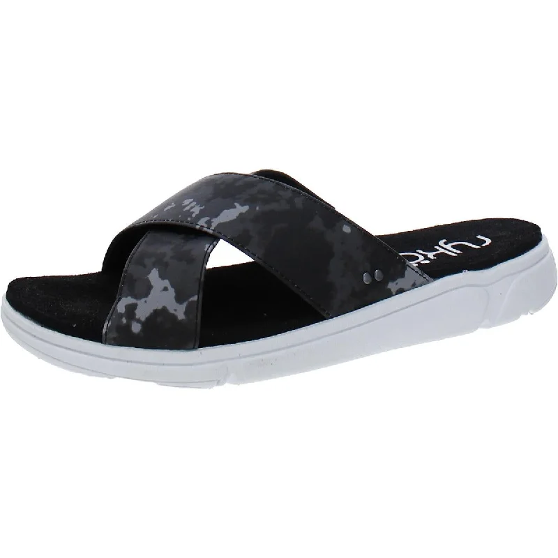 Shock - Absorbing Women's Sandals with a Soft Insole in Black for Active LifestylesShock - Absorbing Women's Sandals with a Soft Insole in Black for Active LifestylesRyka Womens Malin Flat Slip On Slide Sandals Shock - Absorbing Women's Sandals with a Soft Insole in Black for Active LifestylesShock - Absorbing Women's Sandals with a Soft Insole in Black for Active LifestylesRyka Womens Malin Flat Slip On Slide Sandals