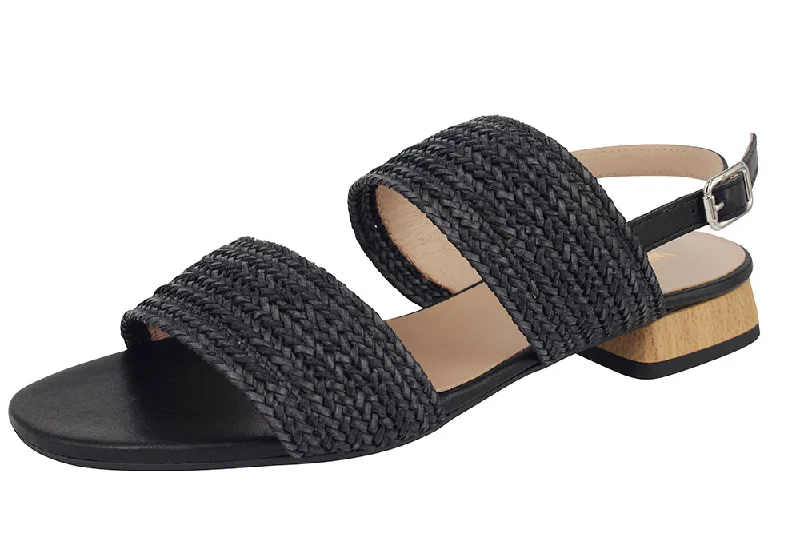 Women's Cork - Soled Espadrille Sandals with a Rope - Trimmed Upper in Navy for a Summer VibeNOAMI - GABRIELA NEGRO