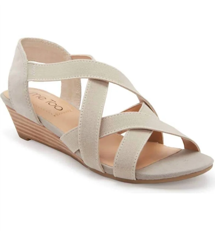 Women's Sandals with a Floral - Printed Upper in Pink for a Feminine Spring LookSaffron Warm Mini Wedge Sandals In Grey