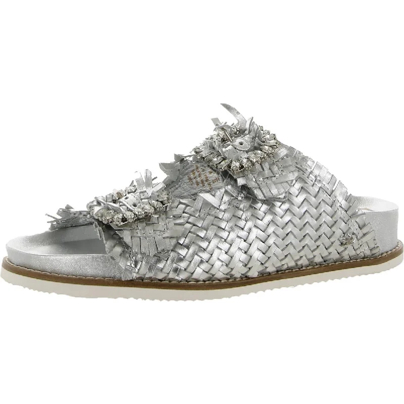 Lightweight Women's Mesh - Paneled Sandals in Yellow for BreathabilitySam Edelman Womens Metallic Leather Slide Sandals