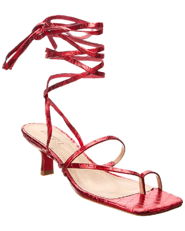 Adjustable Strap Women's Sandals with a Padded Heel in Pink for a Custom FitSchutz Lily Mid Leather Sandal Adjustable Strap Women's Sandals with a Padded Heel in Pink for a Custom FitSchutz Lily Mid Leather Sandal
