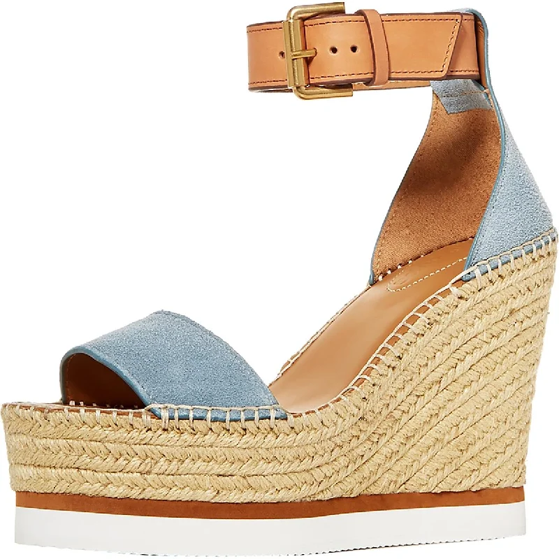 Sustainable Women's Recycled Material Sandals in Beige for Eco - Conscious ShoppersSee by Chloe Womens Glyn Suede Ankle Strap Wedge Sandals Sustainable Women's Recycled Material Sandals in Beige for Eco - Conscious ShoppersSee by Chloe Womens Glyn Suede Ankle Strap Wedge Sandals
