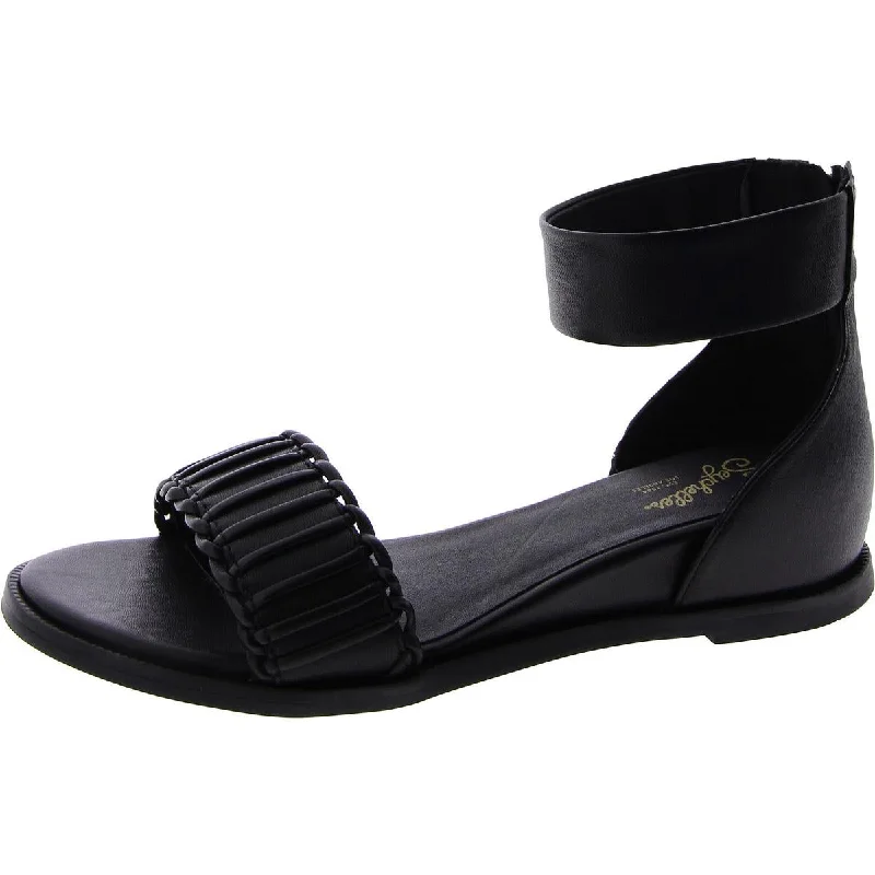 Women's Sandals with a Glitter - Coated Strap in Gold for a Sparkly Summer OutfitSeychelles Womens Final Hour Leather Braided Ankle Strap