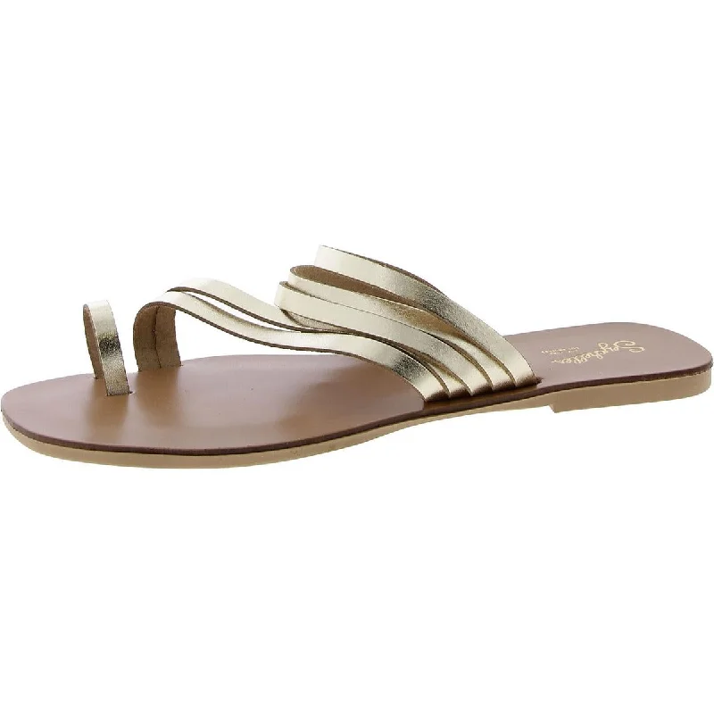 Women's Sandals with a Wedge Heel and a Tassel Detail in Orange for a Trendy LookSeychelles Womens Leather Slip On Flip-Flops