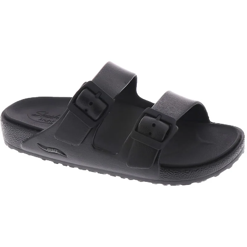 Shock - Absorbing Women's Sandals with a Soft Insole in Black for Active LifestylesSkechers Womens Cali Breeze 2.0 Slip-On Cushioned Slide Sandals