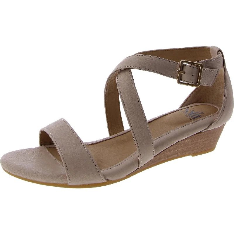 Lightweight Women's Mesh - Paneled Sandals in Yellow for BreathabilitySofft Womens Leather Wedge Ankle Strap