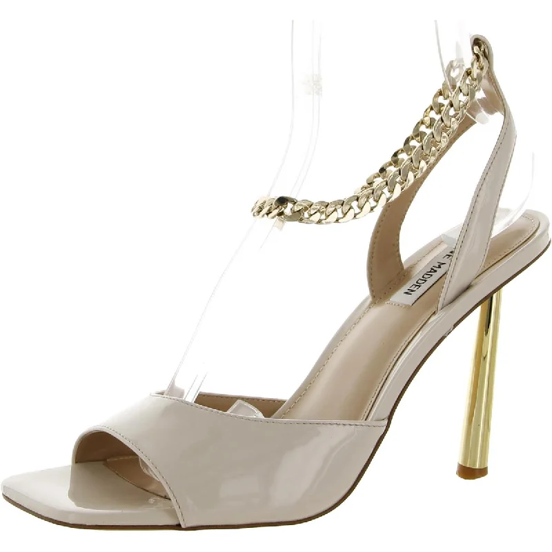 Plus Size Women's Wide - Width Platform Sandals in Black for Added Comfort and HeightSteve Madden Bouyant Women's Clear Strap Ankle Wrap Heeled Sandal
