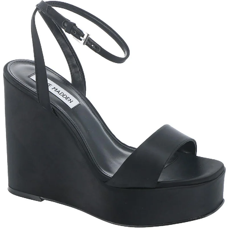 Women's Cork - Soled Espadrille Sandals with a Rope - Trimmed Upper in Navy for a Summer VibeSteve Madden Womens Cecee  Buckle Wedge Sandals