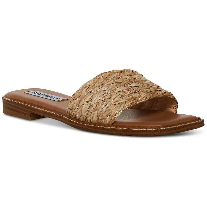 Women's Cork - Soled Espadrille Sandals with a Rope - Trimmed Upper in Navy for a Summer VibeSteve Madden Womens Sandra Woven Slip On Slide Sandals Women's Cork - Soled Espadrille Sandals with a Rope - Trimmed Upper in Navy for a Summer VibeSteve Madden Womens Sandra Woven Slip On Slide Sandals