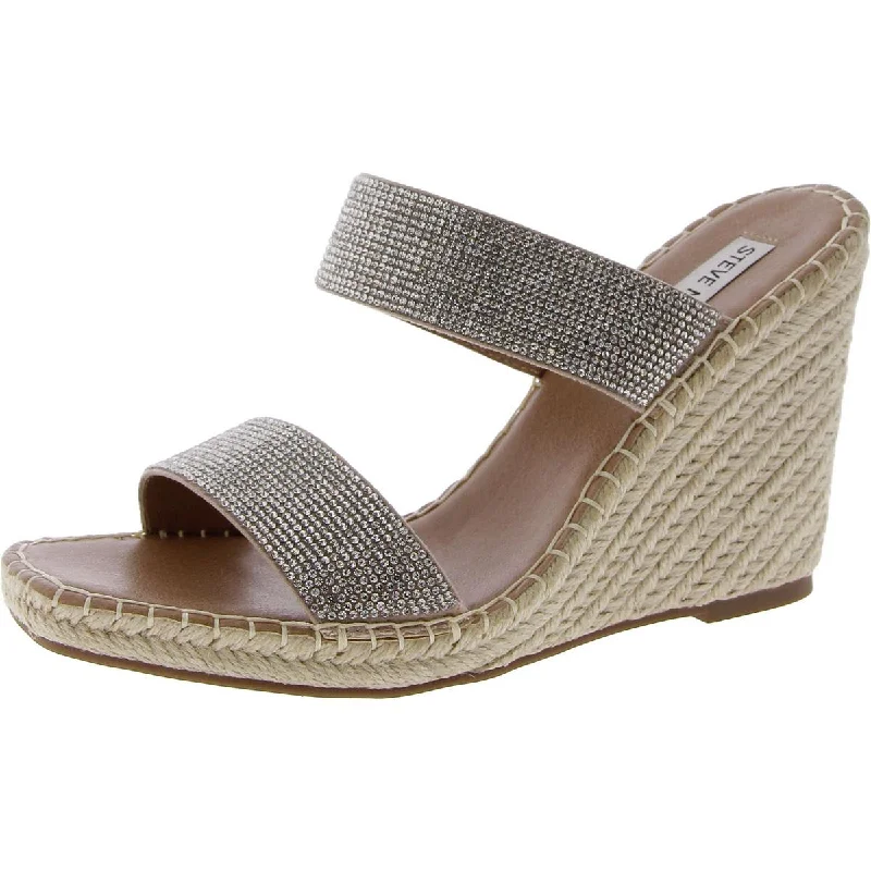 Shock - Absorbing Women's Sandals with a Soft Insole in Black for Active LifestylesSteve Madden Womens Slip On Open Toe Wedge Sandals