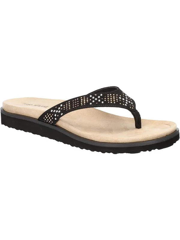 Shock - Absorbing Women's Sandals with a Soft Insole in Black for Active LifestylesStevie Womens Slip On Flats Thong Sandals Shock - Absorbing Women's Sandals with a Soft Insole in Black for Active LifestylesStevie Womens Slip On Flats Thong Sandals