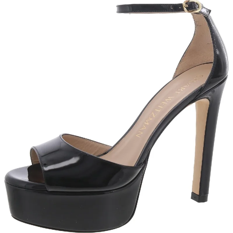 Women's Sandals with a Floral - Printed Upper in Pink for a Feminine Spring LookStuart Weitzman Womens Patent Ankle Strap Heels