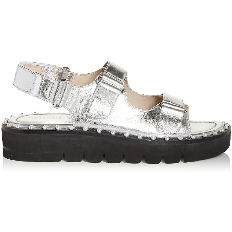 Women's Sandals with a Glitter - Coated Strap in Gold for a Sparkly Summer OutfitStuart Weitzman Womens Zoe Lift Leather Slingback Flatform Sandals Women's Sandals with a Glitter - Coated Strap in Gold for a Sparkly Summer OutfitStuart Weitzman Womens Zoe Lift Leather Slingback Flatform Sandals