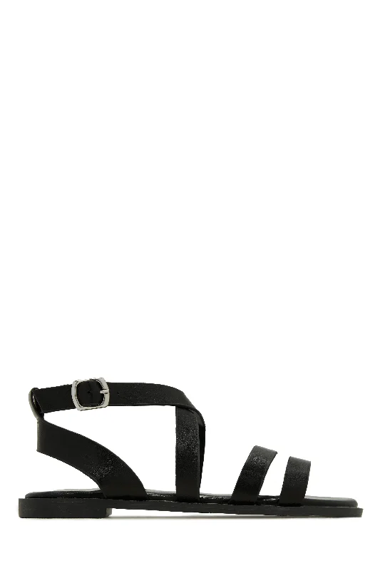 Women's Leather - Strapped Sandals with a Braided Detail in Brown for a Rustic AppealSun Seeker Flat Strappy Sandals - Black Women's Leather - Strapped Sandals with a Braided Detail in Brown for a Rustic AppealSun Seeker Flat Strappy Sandals - Black