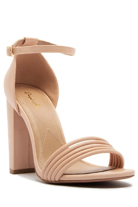 Orthopedic Women's Sandals with Arch Support in Gray for Foot HealthTHE "CASHMERE" BLOCKED SINGLE STRAP HEEL IN NUDE Orthopedic Women's Sandals with Arch Support in Gray for Foot HealthTHE "CASHMERE" BLOCKED SINGLE STRAP HEEL IN NUDE