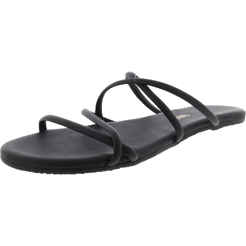 Women's Sandals with a Wedge Heel and a Tassel Detail in Orange for a Trendy LookWomen's Sandals with a Wedge Heel and a Tassel Detail in Orange for a Trendy LookTkees Womens Sloane Leather Slip On Slide Sandals
