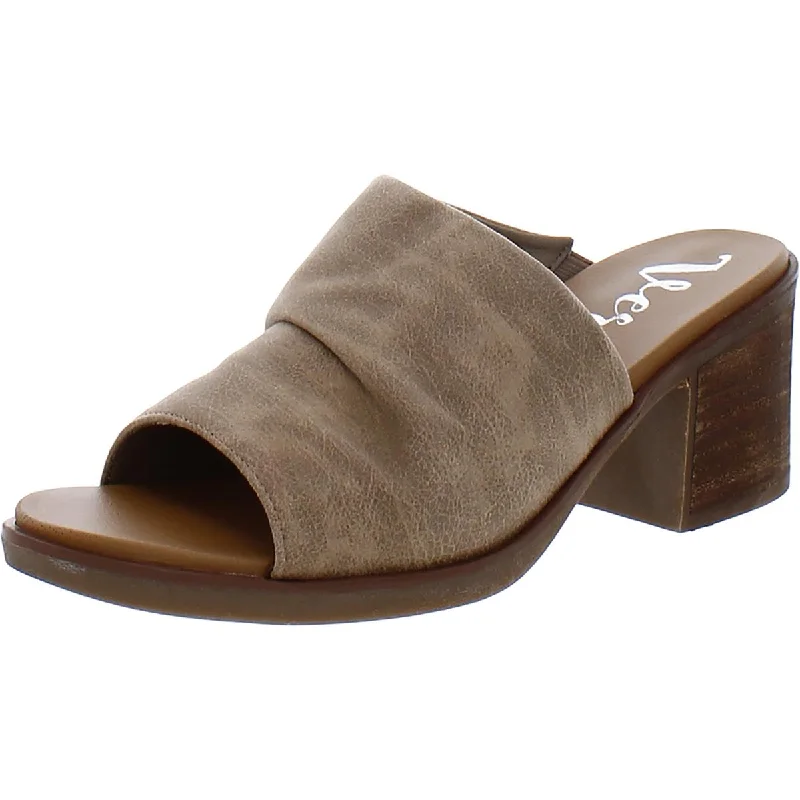 Lightweight Women's Mesh - Paneled Sandals in Yellow for BreathabilityVery G Womens Savannah Faux Suede Peep-Toe Slide Sandals