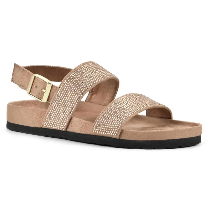 Shock - Absorbing Women's Sandals with a Soft Insole in Black for Active LifestylesWhite Mountain Womens Hesistant  Buckle Slip On Slingback Sandals