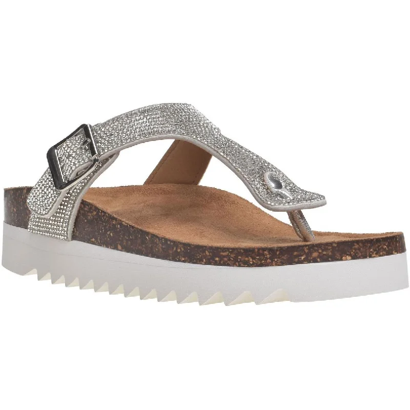 Child - Friendly Women's Sandals with a Secure Buckle in Purple for Moms on the GoWild Pair Womens Barnett Casual Footbed Thong Sandals