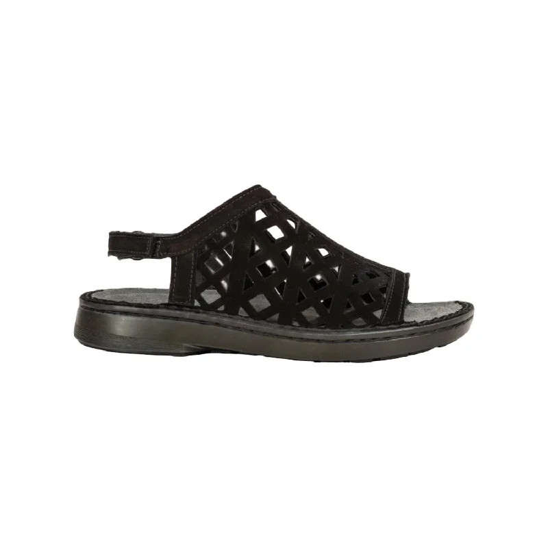 Child - Friendly Women's Sandals with a Secure Buckle in Purple for Moms on the GoWomen's Amadora Sandals In Black Velvet
