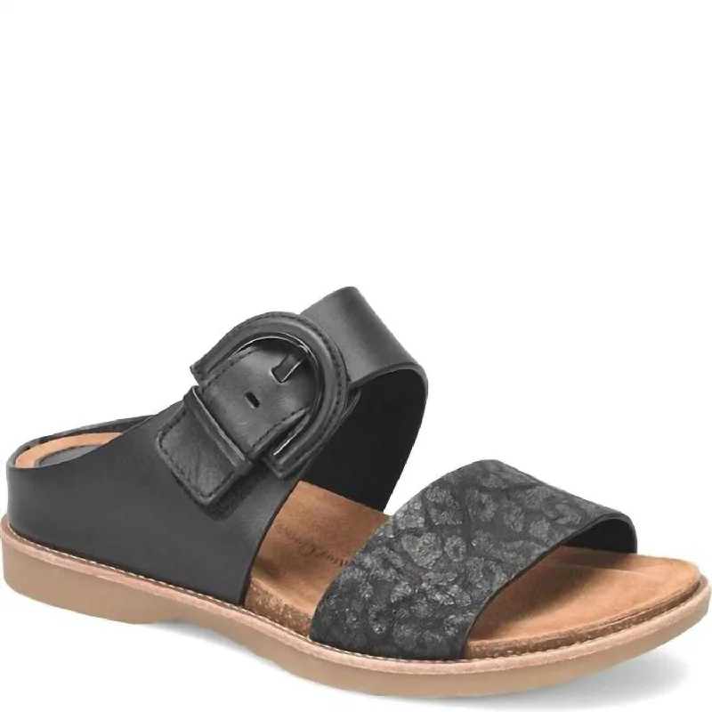 Waterproof Women's Rubber Beach Sandals with Arch Support in Blue for Water ActivitiesWomen's Braye Sandals In Black