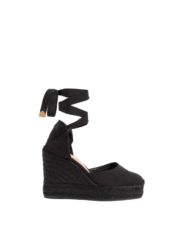 Lightweight Women's Mesh - Paneled Sandals in Yellow for BreathabilityWomen's Carina Espadrilles Sandals In Nero