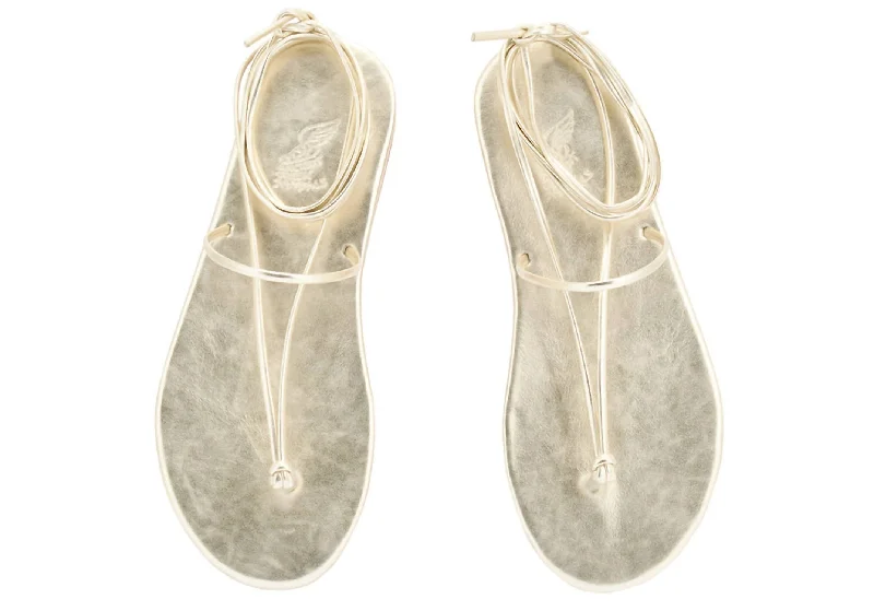 Women's Flat Slide Sandals with a Memory Foam Insole in White for All - Day ComfortWomen's Chordi Flip Flop In Platinum