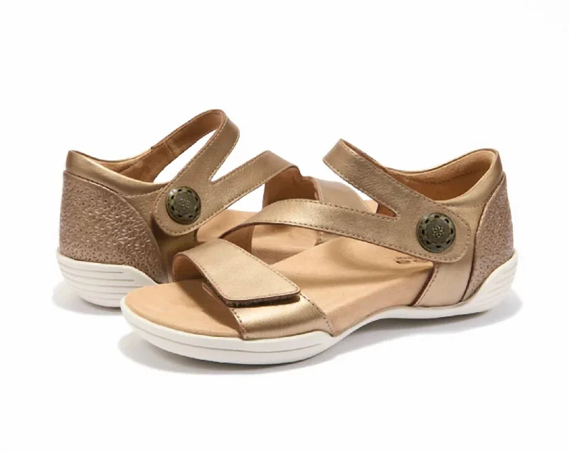 Waterproof Women's Rubber Beach Sandals with Arch Support in Blue for Water ActivitiesWomen's Demi Sandal In Bronze