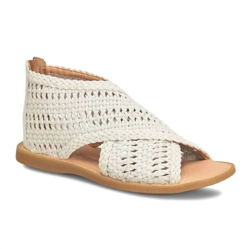 Sustainable Women's Recycled Material Sandals in Beige for Eco - Conscious ShoppersWomen's Iwa Mac Sandals In Cream
