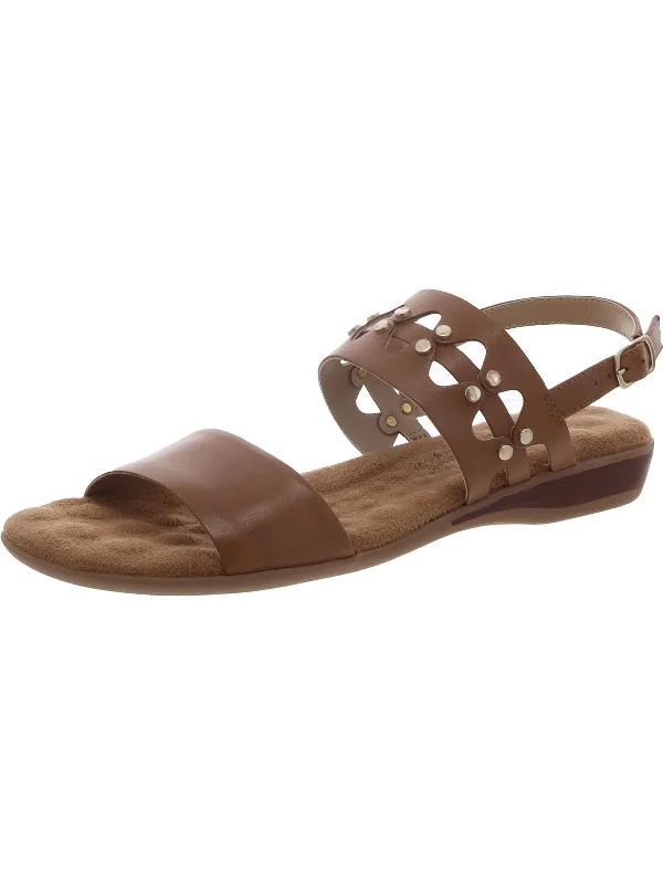 Plus Size Women's Wide - Width Platform Sandals in Black for Added Comfort and HeightWomens Leather Casual Wedge Sandals