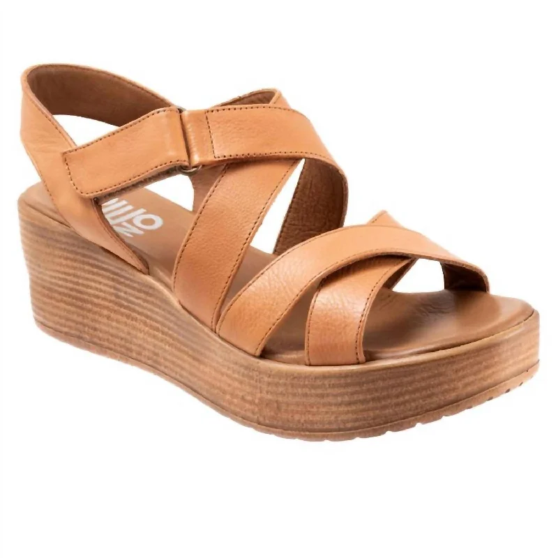 Adjustable Strap Women's Sandals with a Padded Heel in Pink for a Custom FitWomen's Nadia Platform Sandal In Tan