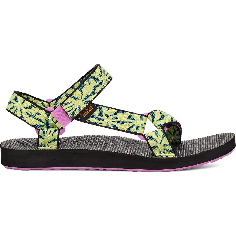 Plus Size Women's Wide - Width Platform Sandals in Black for Added Comfort and HeightWomen's Original Universal Sandal In Beach Floral Wild Lime Plus Size Women's Wide - Width Platform Sandals in Black for Added Comfort and HeightWomen's Original Universal Sandal In Beach Floral Wild Lime