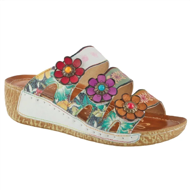 Women's Thong Sandals with a Beaded Design in Multicolor for a Beachy AestheticWomen's Rosamaria Wedge Sandals In White Multi Women's Thong Sandals with a Beaded Design in Multicolor for a Beachy AestheticWomen's Rosamaria Wedge Sandals In White Multi