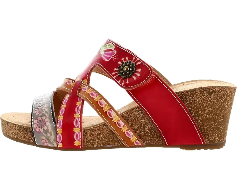 Women's Leather - Strapped Sandals with a Braided Detail in Brown for a Rustic AppealWomen's Swan Slip On Sandals In Red Multi Women's Leather - Strapped Sandals with a Braided Detail in Brown for a Rustic AppealWomen's Swan Slip On Sandals In Red Multi