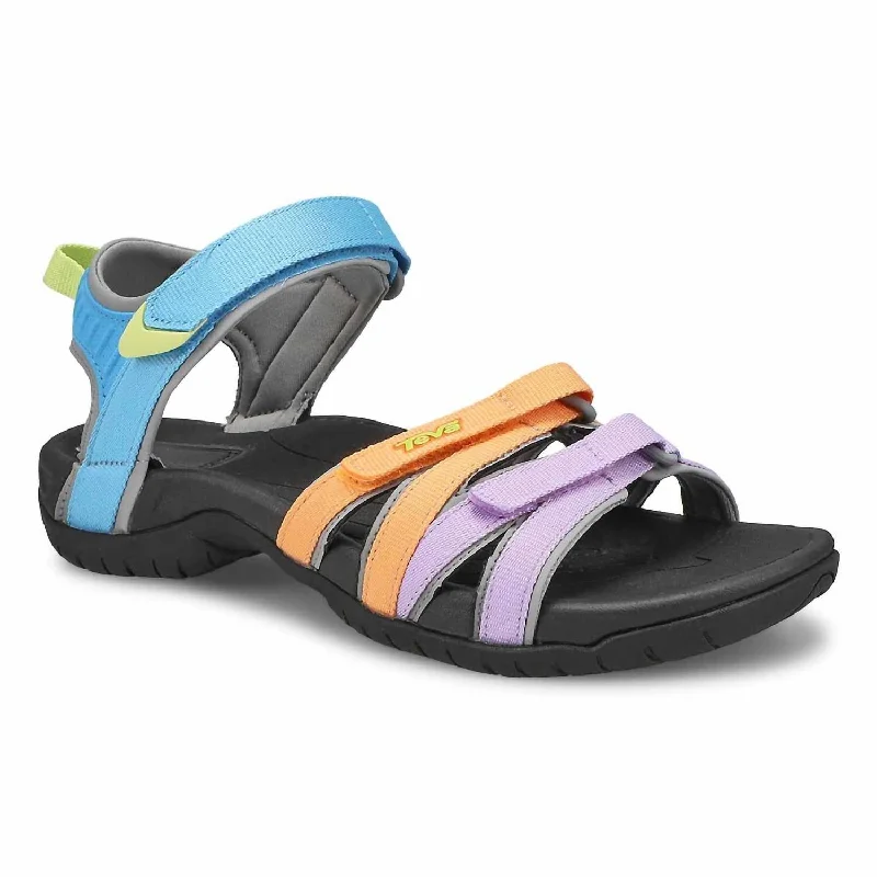 Women's Flat Slide Sandals with a Memory Foam Insole in White for All - Day ComfortWomen's Flat Slide Sandals with a Memory Foam Insole in White for All - Day ComfortWomen's Tirra Sandals In Wind Multi