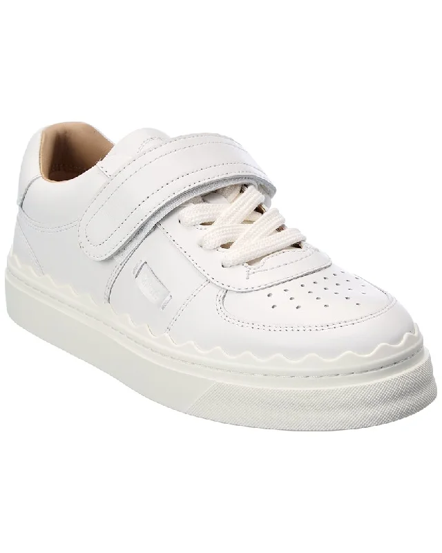 Low - Top Women's Tennis Sneakers in Bright Neon for a Pop of Color on the CourtChloé Lauren Scalloped Leather Sneaker Low - Top Women's Tennis Sneakers in Bright Neon for a Pop of Color on the CourtChloé Lauren Scalloped Leather Sneaker
