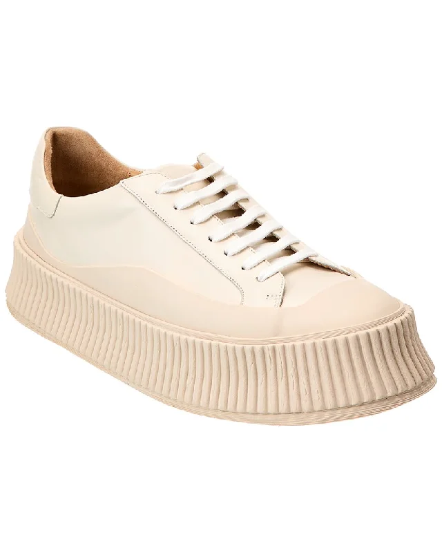 Low - Top Women's Tennis Sneakers in Bright Neon for a Pop of Color on the CourtJil Sander Leather Sneaker Low - Top Women's Tennis Sneakers in Bright Neon for a Pop of Color on the CourtJil Sander Leather Sneaker