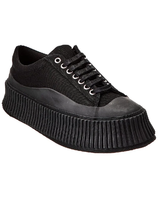 Women's Sneakers with Adjustable Straps for a Customized Fit During High - Impact ExercisesJil Sander Logo Canvas Sneaker Women's Sneakers with Adjustable Straps for a Customized Fit During High - Impact ExercisesJil Sander Logo Canvas Sneaker